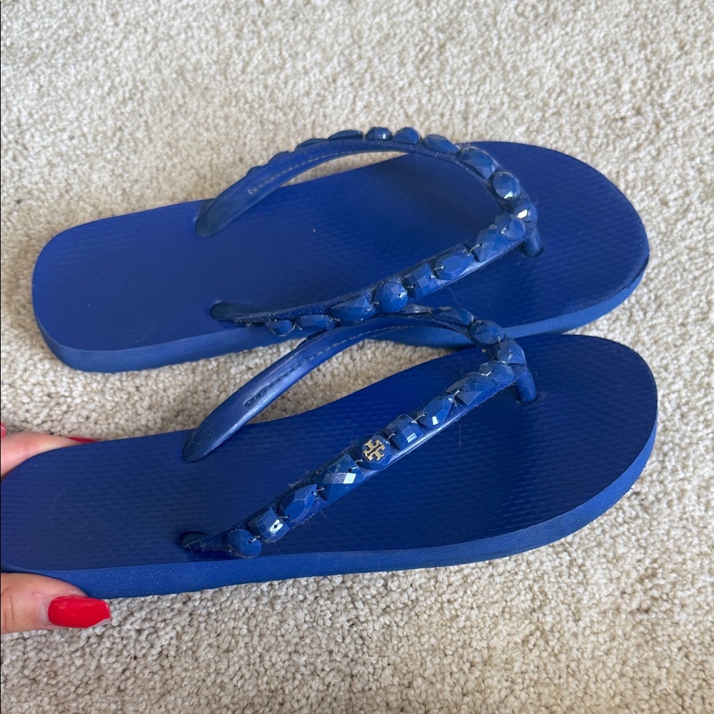 Tory Burch Blue Sandals - Picture 2 of 6